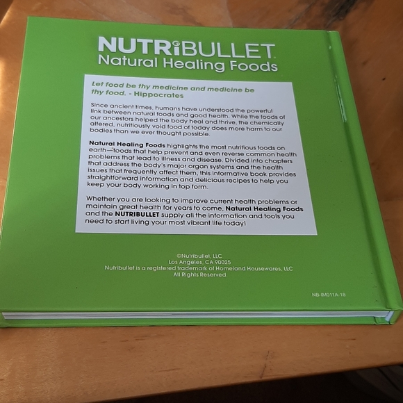 Nwot, hardcover Nutribullet healing foods book - Picture 2 of 11